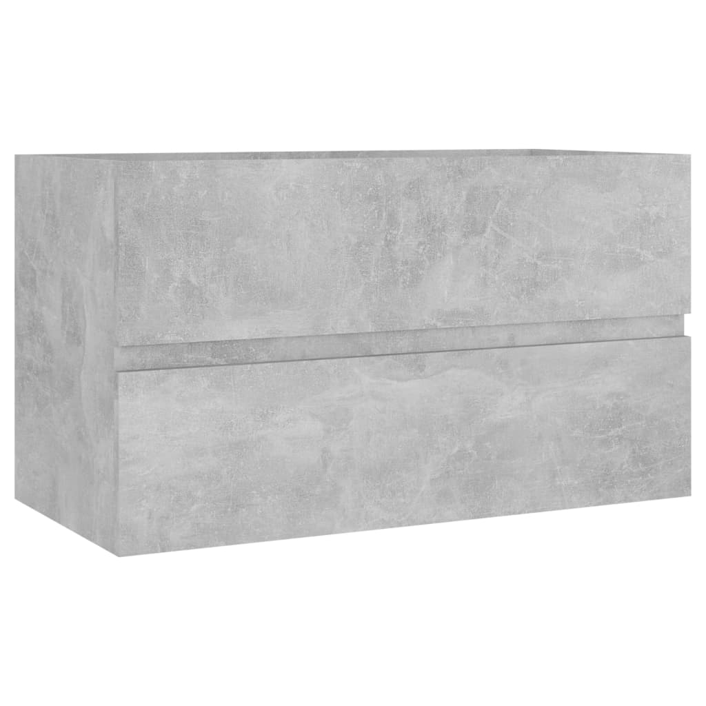 betonszürke szerelt fa mosdószekrény 80 x 38,5 x 45 cm