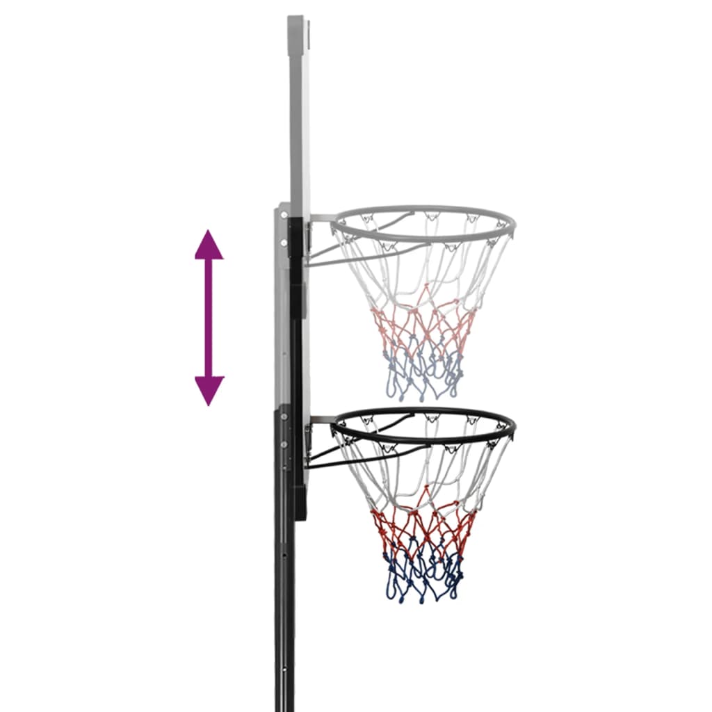 átlátszó polikarbonát kosárlabdaállvány 280-350 cm