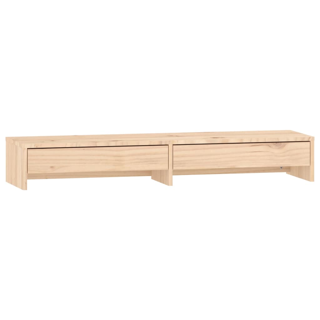 tömör fenyőfa monitorállvány 100x27x15 cm