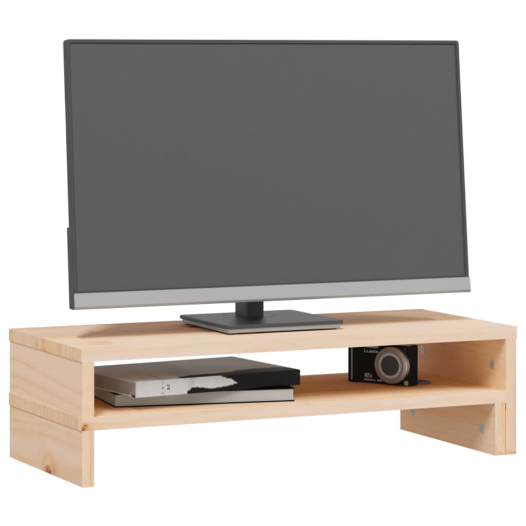 tömör fenyőfa monitorállvány (52-101) x 22 x 14 cm