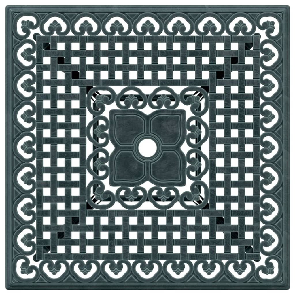zöld öntött alumínium kerti asztal 80x80x75 cm