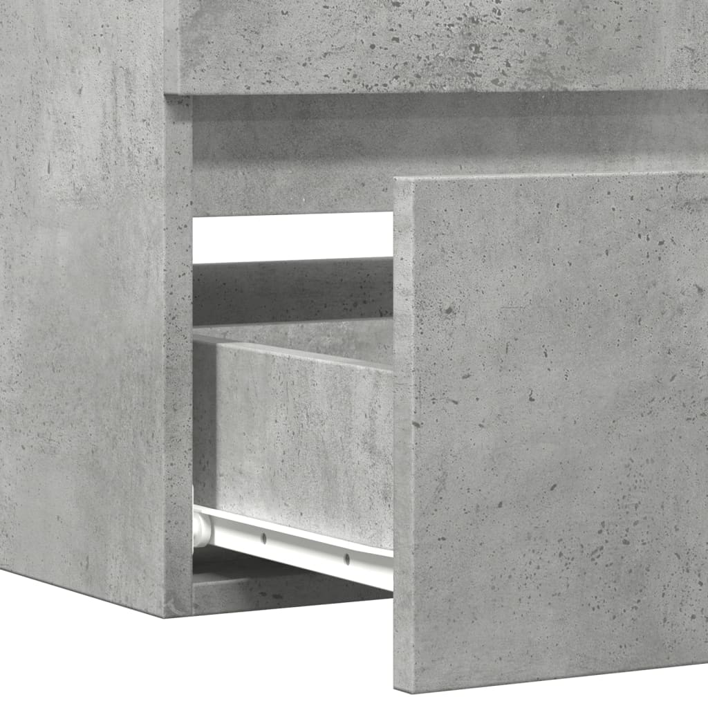 betonszürke szerelt fa mosdószekrény 100 x 38,5 x 45 cm
