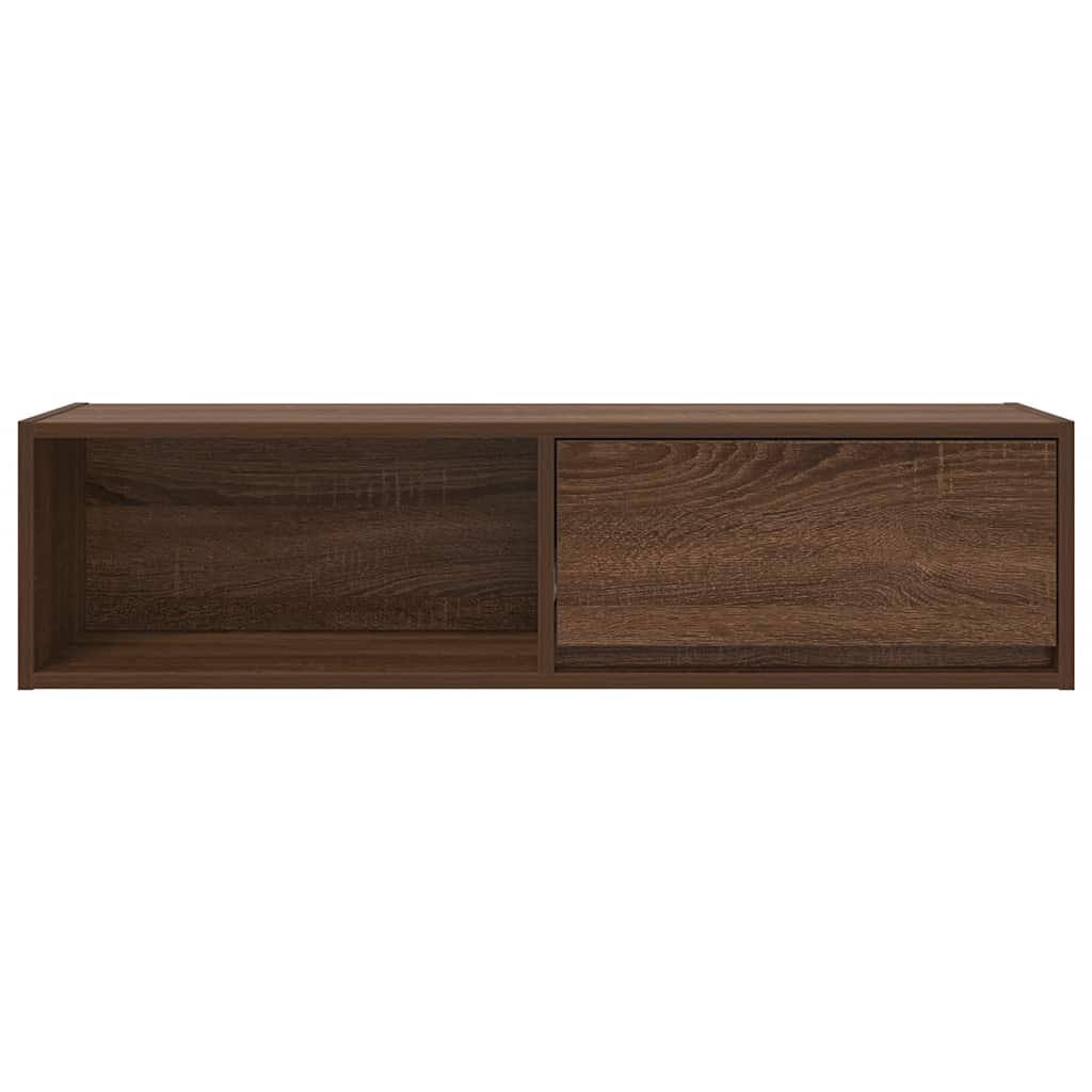 2 db barna tölgy színű szerelt fa TV-szekrény 100x31x25,5cm