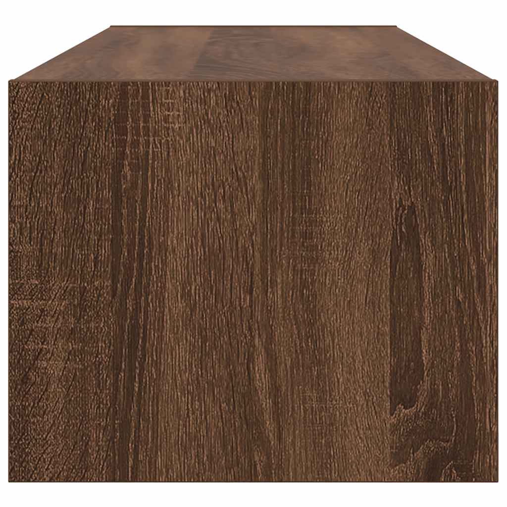 2 db barna tölgy színű szerelt fa TV-szekrény 100x31x25,5cm