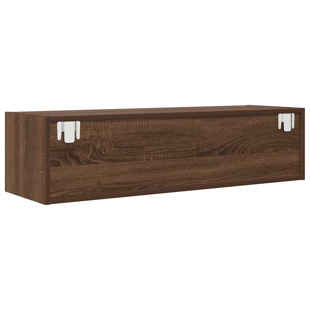 2 db barna tölgy színű szerelt fa TV-szekrény 100x31x25,5cm