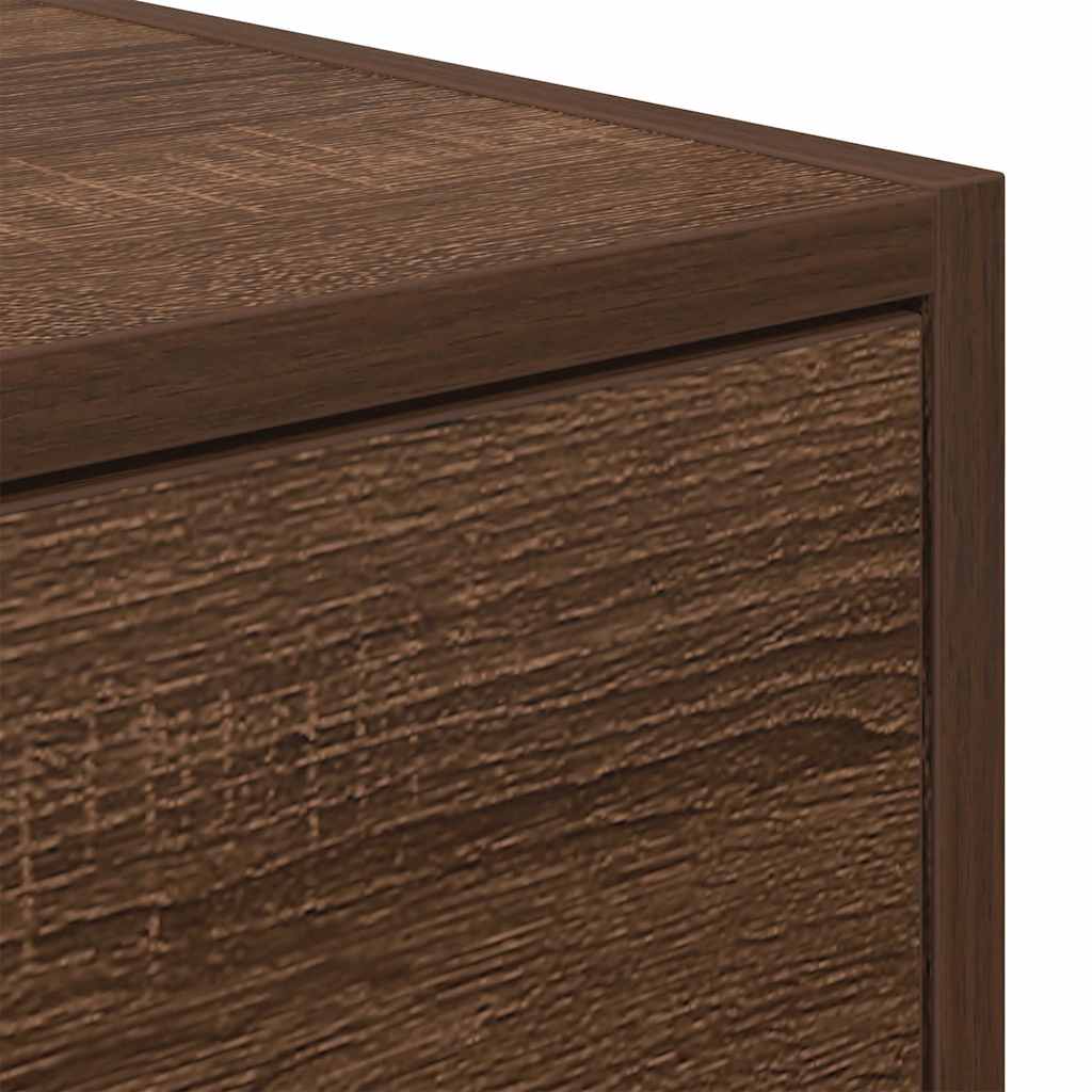 2 db barna tölgy színű szerelt fa TV-szekrény 100x31x25,5cm