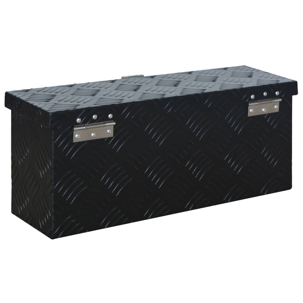 fekete alumíniumdoboz 485 x 140 x 200 mm