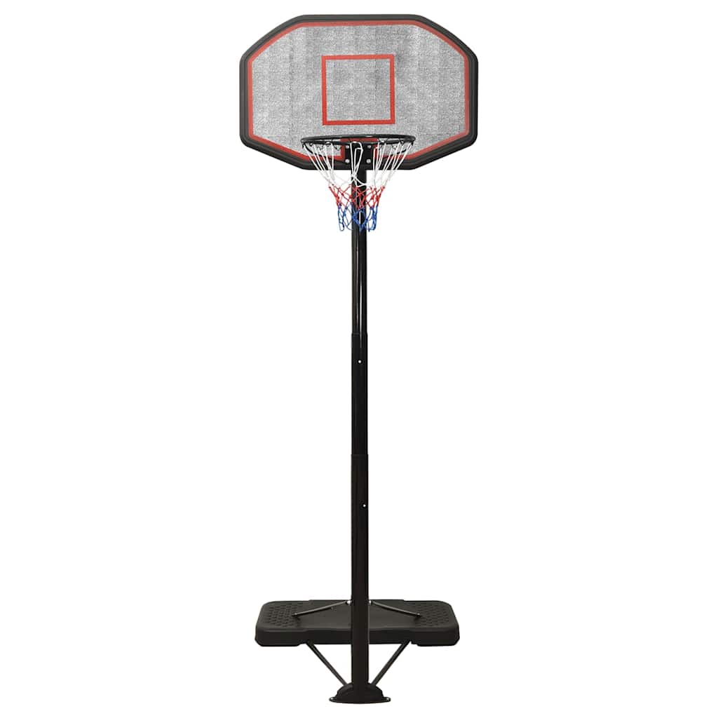 fekete polietilén kosárlabda állvány 258-363 cm