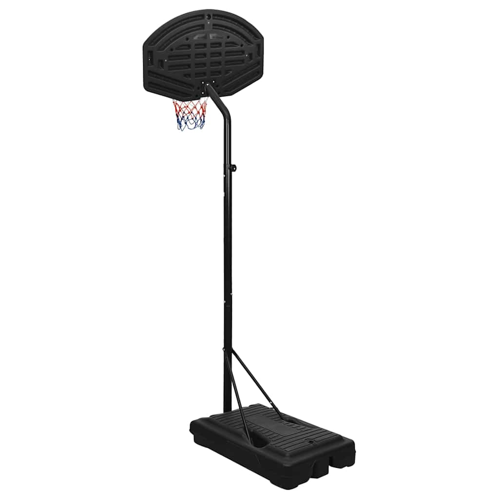 fekete polietilén kosárlabda állvány 237-307 cm