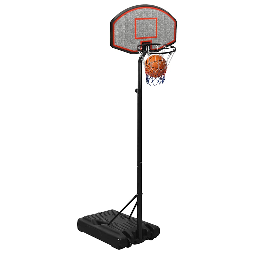 fekete polietilén kosárlabda állvány 237-307 cm