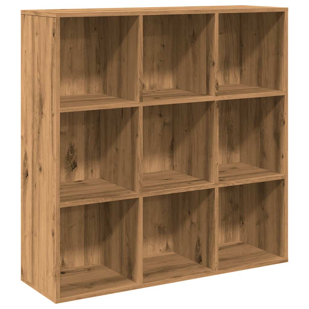 kézműves tölgy színű könyvszekrény 98 x 29 x 97,5 cm