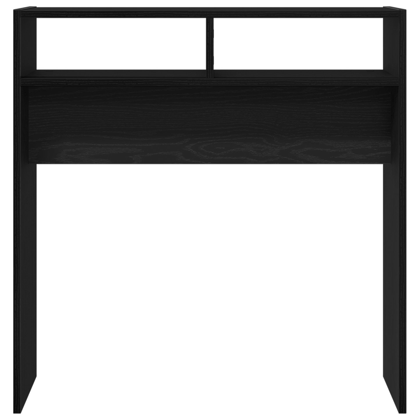 fekete tölgy konzolasztal - 78x30x80 cm - Műanyagfából készült